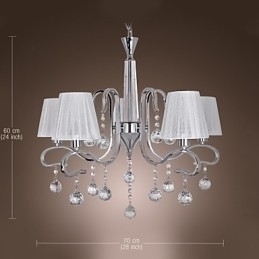 Designer Touch Decorative Modern Contemporary Crystal Electroplated Chandelier