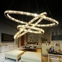 Designer Touch Decorative Ceiling Lights with Fashion Style Ring Crystal Ceiling Lamp