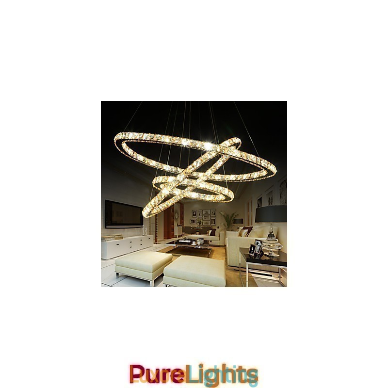 Designer Touch Decorative Ceiling Lights with Fashion Style Ring Crystal Ceiling Lamp