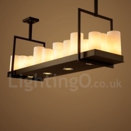 Designer Touch Decorative Rustic Lodge Vintage Candlestick Pendant Light