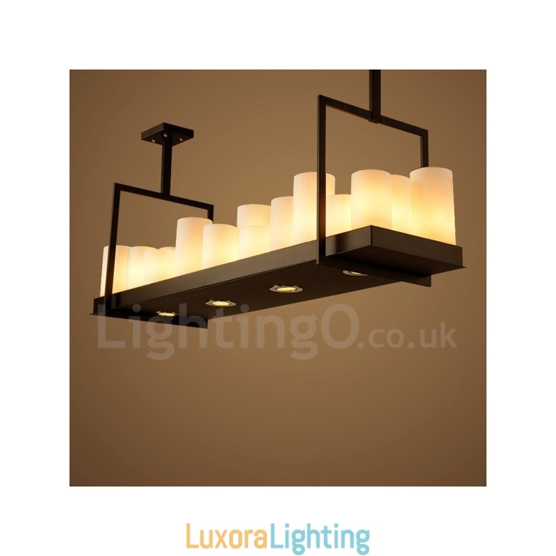 Designer Touch Decorative Rustic Lodge Vintage Candlestick Pendant Light