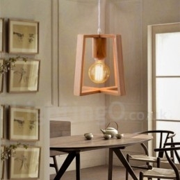 Designer Touch Decorative Wooden Modern Contemporary 1 Light Pendant Light