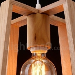Designer Touch Decorative Wooden Modern Contemporary 1 Light Pendant Light