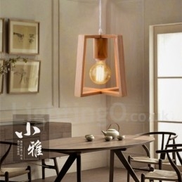 Designer Touch Decorative Wooden Modern Contemporary 1 Light Pendant Light