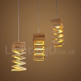 Designer Touch Decorative Modern Contemporary Wood Pendant Light