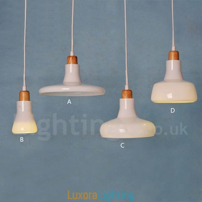Designer Touch Decorative Retro Vintage Pendant Light with Glass Shade Lamp