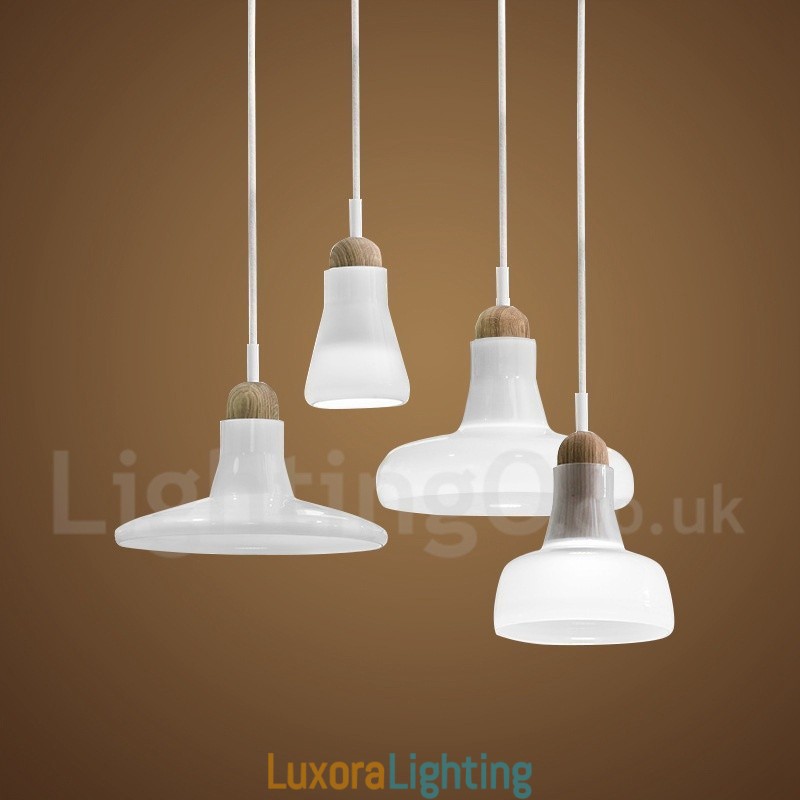 Designer Touch Decorative Retro Vintage Pendant Light with Glass Shade Lamp