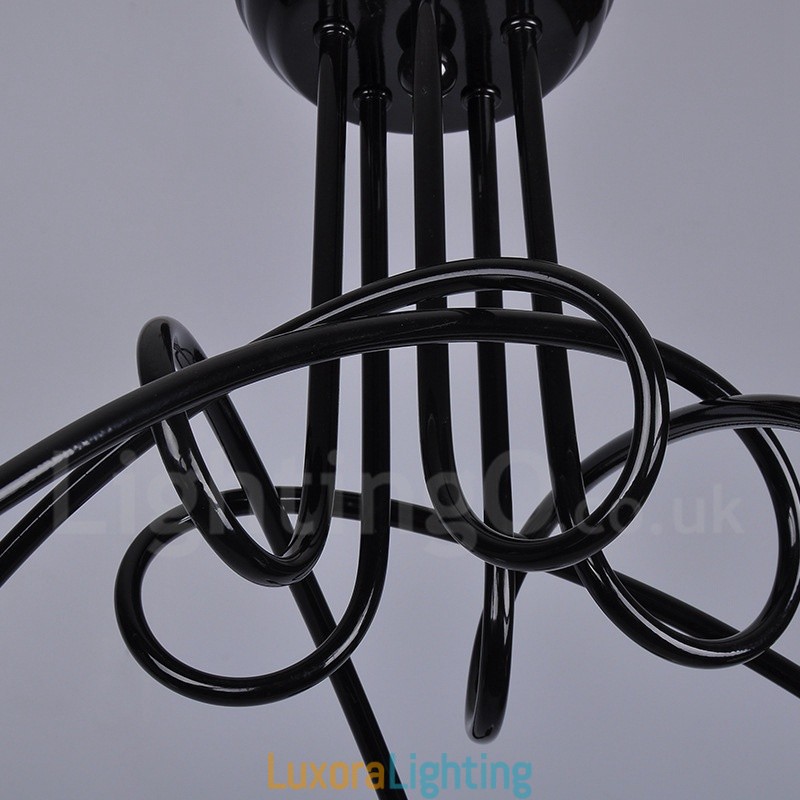 Designer Touch Decorative Black Country Metal 5 Light Chandelier Light