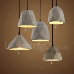 Designer Touch Decorative Vintage Concrte 1 Light Pendant Light