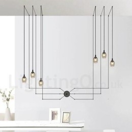 Designer Touch Decorative For 6 Light Pendant Light with Glass Shade