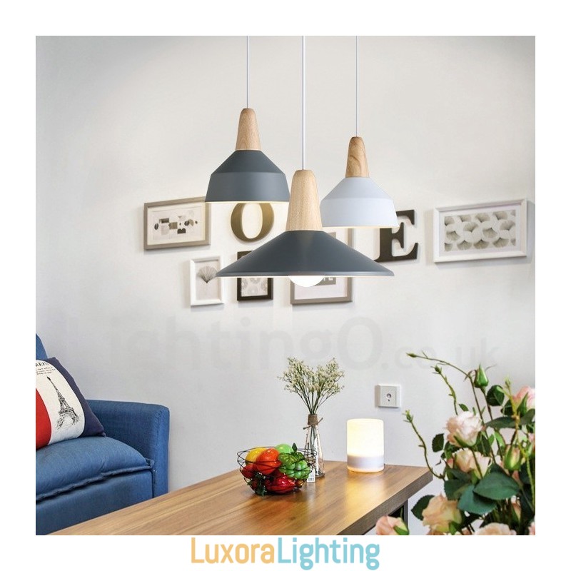 Designer Touch Decorative Modern Contemporary Wood Metal Multi Colors Pendant Light