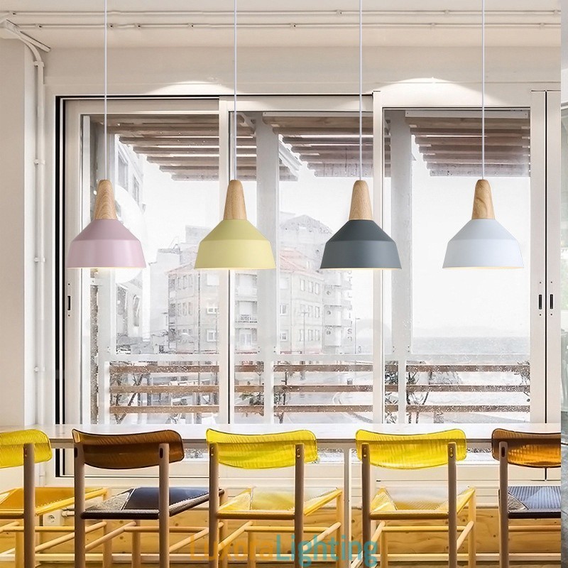 Designer Touch Decorative Modern Contemporary Wood Metal Multi Colors Pendant Light