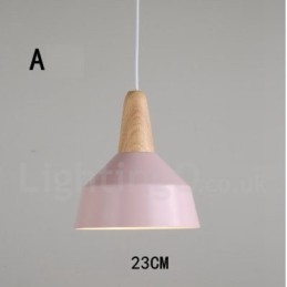 Designer Touch Decorative Modern Contemporary Wood Metal Multi Colors Pendant Light