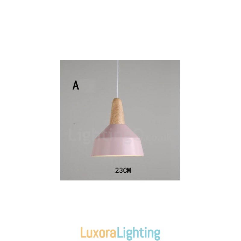 Designer Touch Decorative Modern Contemporary Wood Metal Multi Colors Pendant Light