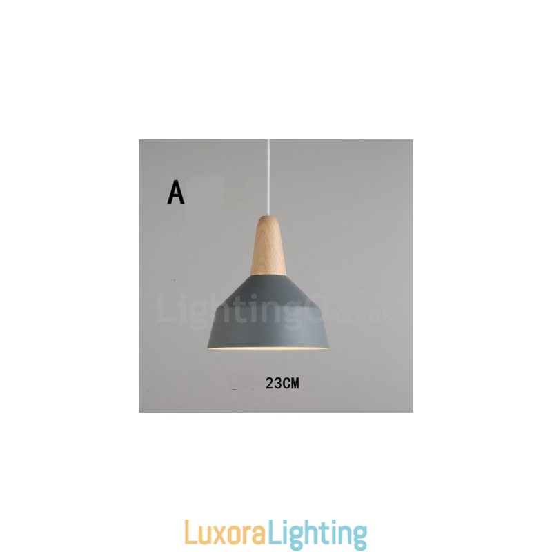 Designer Touch Decorative Modern Contemporary Wood Metal Multi Colors Pendant Light