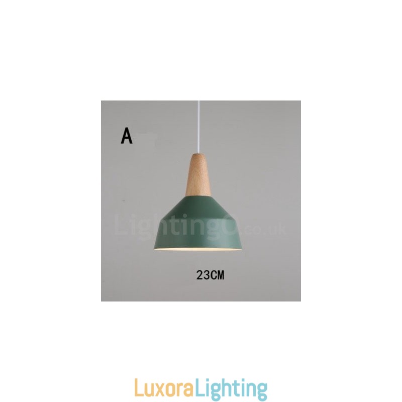 Designer Touch Decorative Modern Contemporary Wood Metal Multi Colors Pendant Light