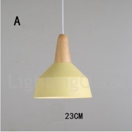 Designer Touch Decorative Modern Contemporary Wood Metal Multi Colors Pendant Light