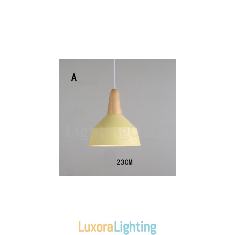 Designer Touch Decorative Modern Contemporary Wood Metal Multi Colors Pendant Light