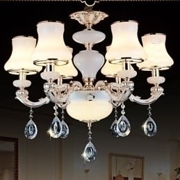 Designer Touch Decorative The luxurious Natural Jade Pendant lamp Of The European Crystal Pendant lamp