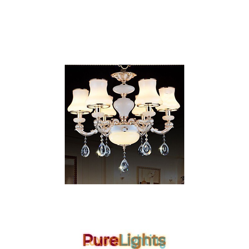 Designer Touch Decorative The luxurious Natural Jade Pendant lamp Of The European Crystal Pendant lamp