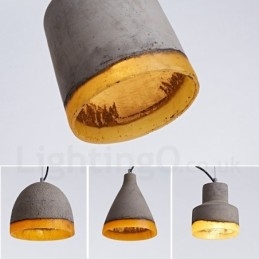 Designer Touch Decorative Modern Contemporary Concrte 1 Light Pendant Light