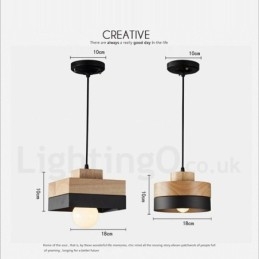 Designer Touch Decorative Modern Contemporary Wood Metal Wood Pendant Light