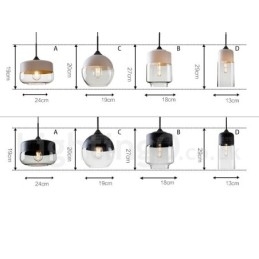 Designer Touch Decorative Modern Contemporary Pendant Light with Glass Shade