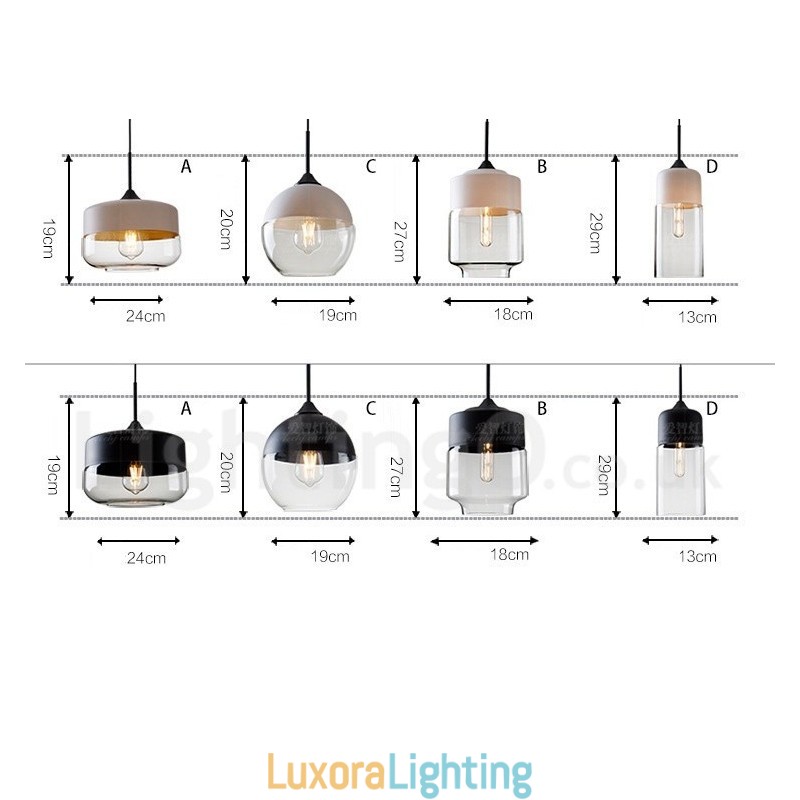 Designer Touch Decorative Modern Contemporary Pendant Light with Glass Shade