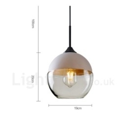Designer Touch Decorative Modern Contemporary Pendant Light with Glass Shade