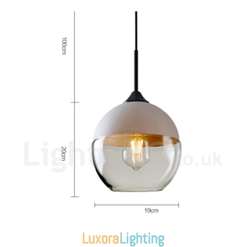 Designer Touch Decorative Modern Contemporary Pendant Light with Glass Shade