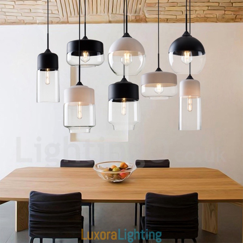 Designer Touch Decorative Modern Contemporary Pendant Light with Glass Shade