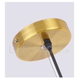 Designer Touch Decorative 6 Light Copper Chandelier with Glass Shade Lamp