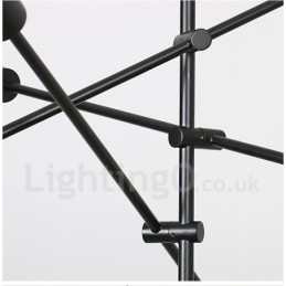 Designer Touch Decorative 6 Light Copper Chandelier with Glass Shade Lamp