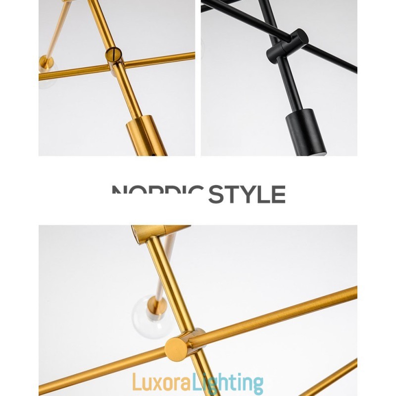 Designer Touch Decorative 6 Light Copper Chandelier with Glass Shade Lamp