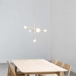 Designer Touch Decorative Modern Contemporary Copper 5 Light Chandelier Lamp