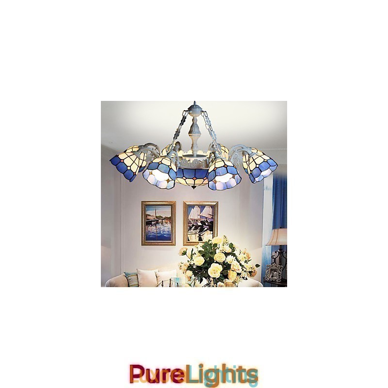 Designer Touch Decorative The Mediterranean Sea Rural Sitting Creative 8 + 1 Head Lamps And Lanterns