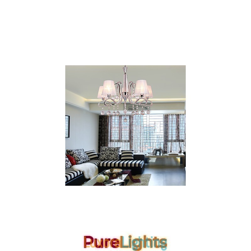 Designer Touch Decorative Modern Contemporary Crystal Electroplated Chandelier