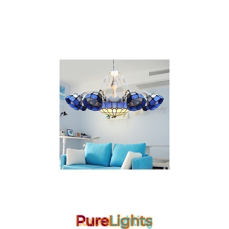 Designer Touch Decorative The Mediterranean Sea Rural Sitting Creative 8 + 1 Head Lamps And Lanterns