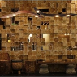 Designer Touch Decorative Modern Contemporary Wood 3 Light Pendant Light