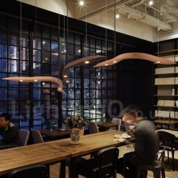 Designer Touch Decorative Modern Contemporary Wood 3 Light Pendant Light