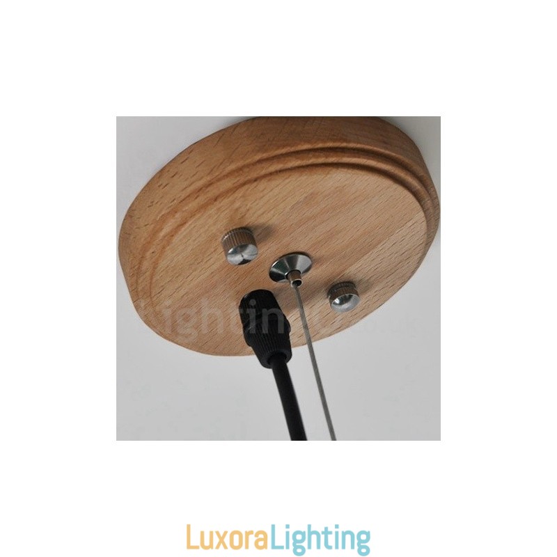 Designer Touch Decorative Modern Contemporary Wood 3 Light Pendant Light