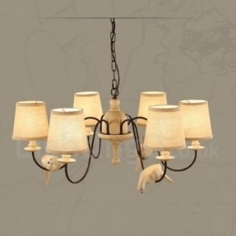 Designer Touch Decorative 6 Light Rustic Lodge Vintage Pendant Light