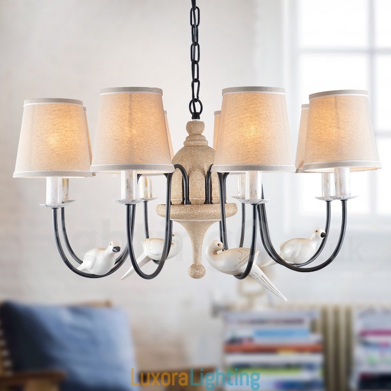 Designer Touch Decorative 8 Light Rustic Lodge Vintage Pendant Light