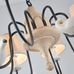 Designer Touch Decorative 8 Light Rustic Lodge Vintage Pendant Light