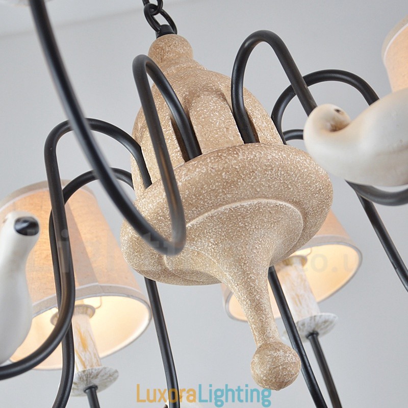 Designer Touch Decorative 8 Light Rustic Lodge Vintage Pendant Light