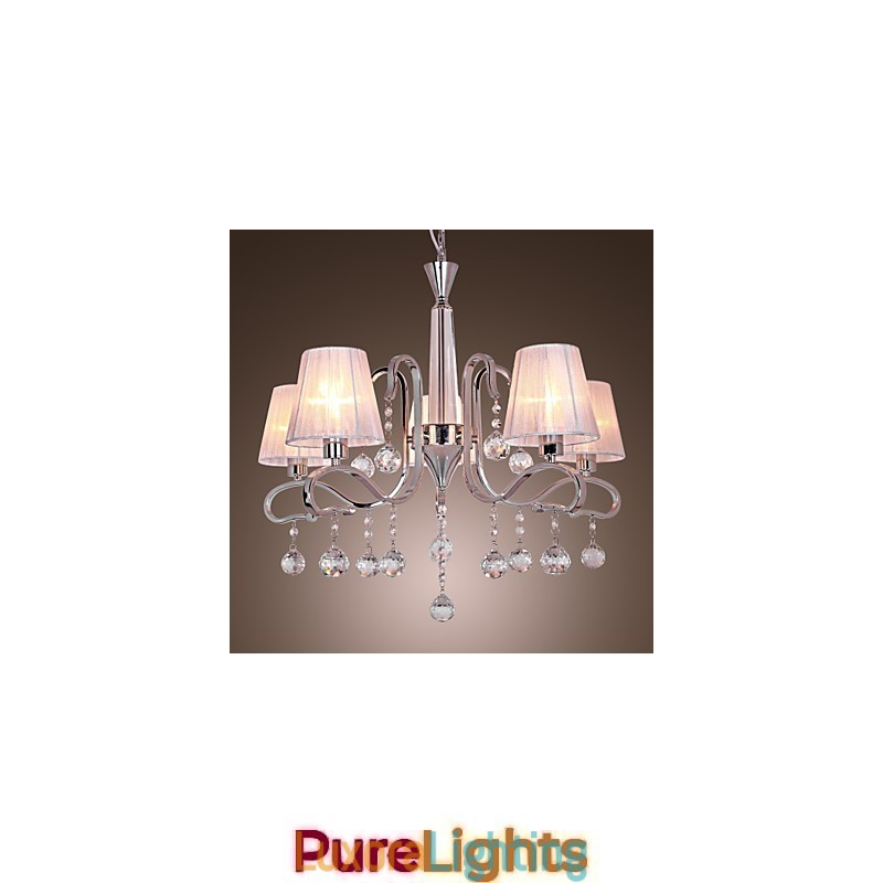 Designer Touch Decorative Modern Contemporary Crystal Electroplated Chandelier