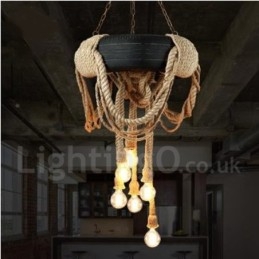 Designer Touch Decorative Country Vintage 6 Light Pendant Light