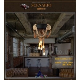 Designer Touch Decorative Country Vintage 6 Light Pendant Light