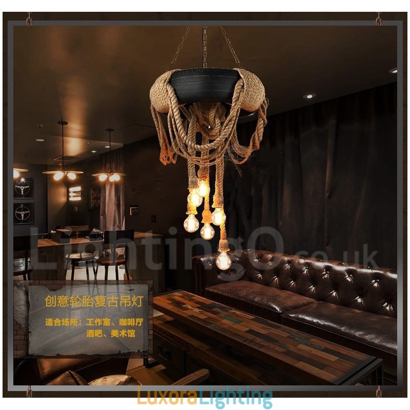 Designer Touch Decorative Country Vintage 6 Light Pendant Light