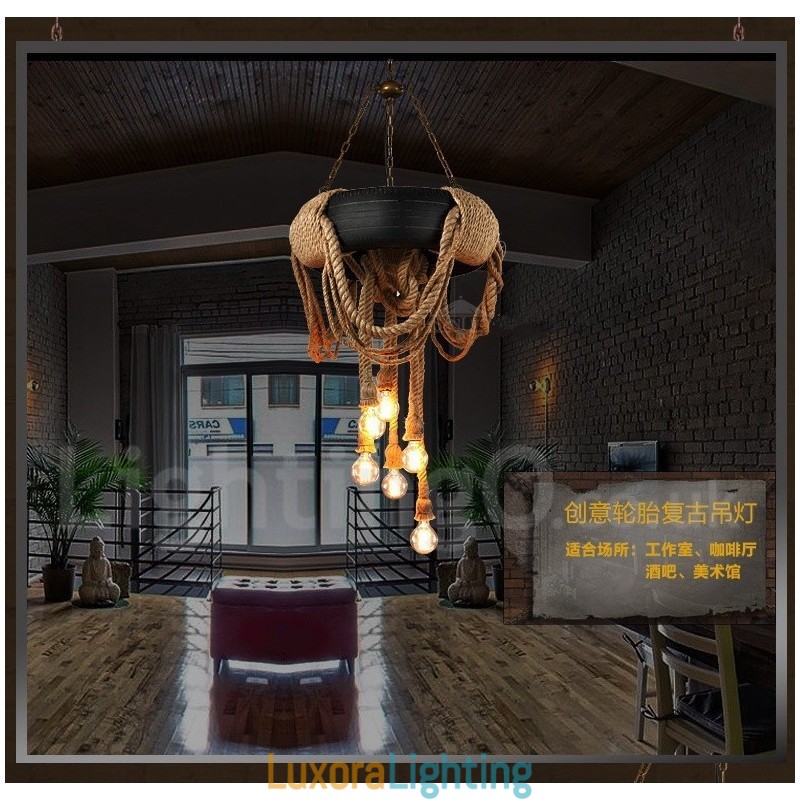 Designer Touch Decorative Country Vintage 6 Light Pendant Light